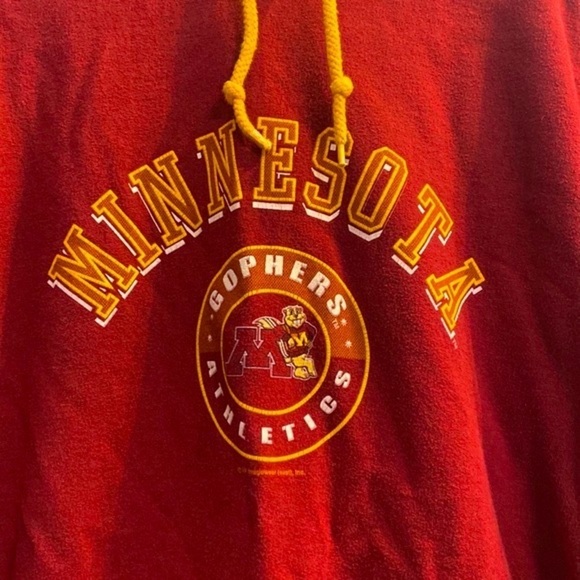 University of Minnesota Golden Gophers Cotton & Polyester Hoodie Sweatshirt - Picture 4 of 6